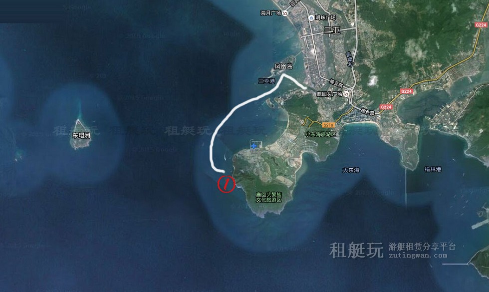 三亞旅游游艇租賃 三亞港-三亞角線路 三亞旅游游艇租賃 三亞港-三亞角線路